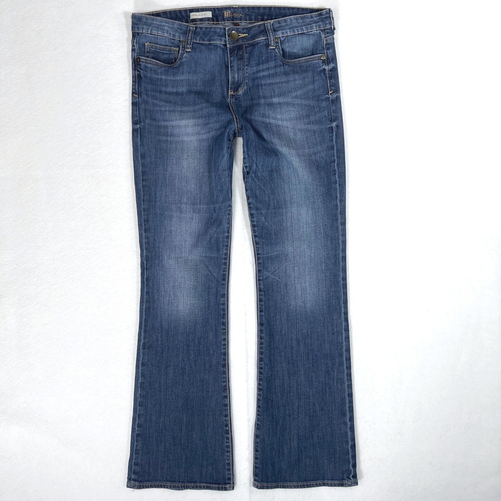 KUT from the Kloth Farrah Baby Bootcut Jeans 14 90s Y2K Minimalist Stretch 34